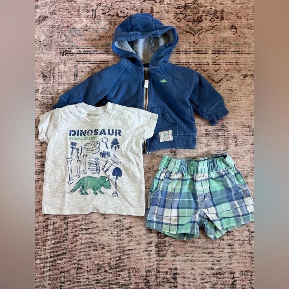 Carter's Blue and Green Dinosaur Matching Set